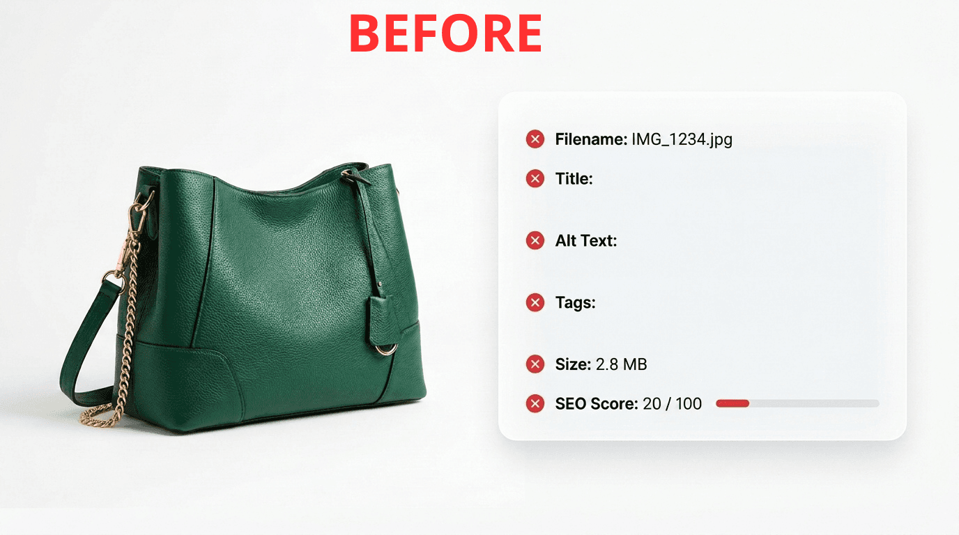 Product image before SEO optimization