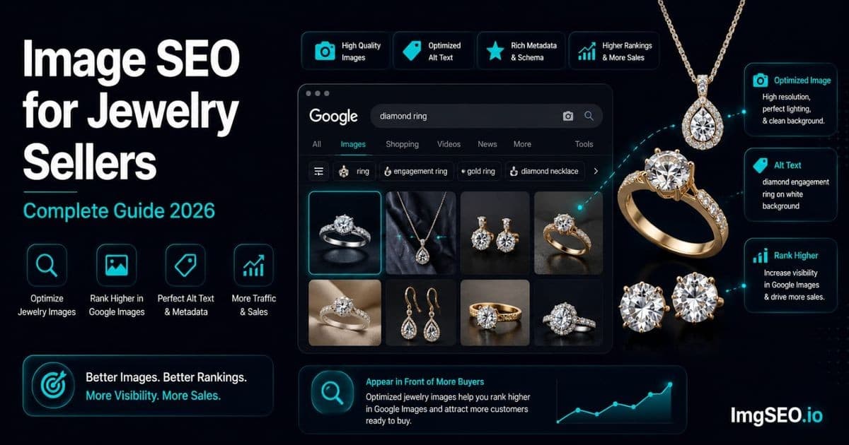 Image SEO for Jewelry Sellers: Complete Guide for Etsy, Shopify & WooCommerce 2026