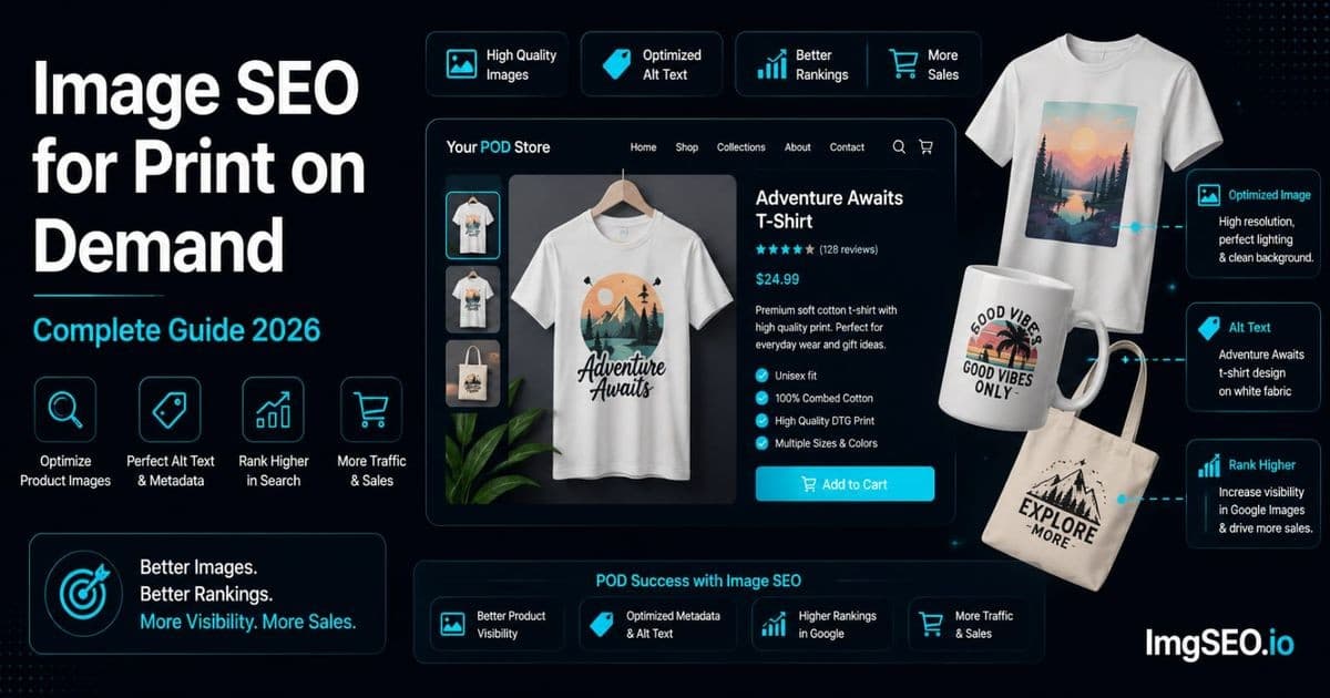 Image SEO for Print on Demand: Complete Guide for Etsy, Shopify & Redbubble 2026