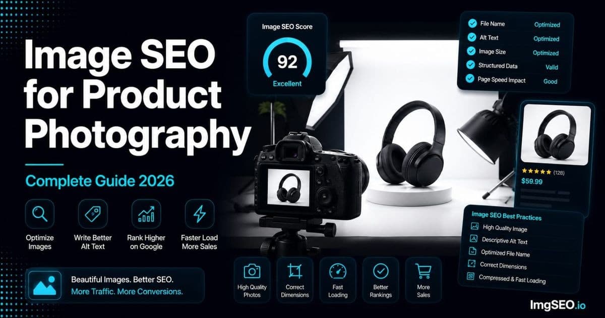 Image SEO for Product Photography: Complete Guide for E-commerce 2026
