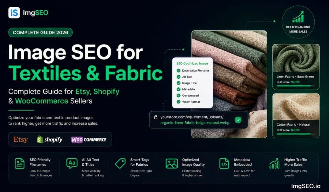 Image SEO for Textiles and Fabric: Complete Guide (Etsy, Shopify & WooCommerce)