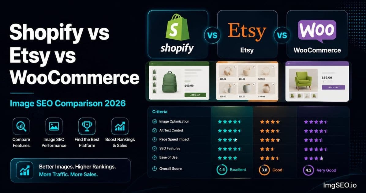 Shopify vs Etsy vs WooCommerce Image SEO: Which Platform Wins in 2026?