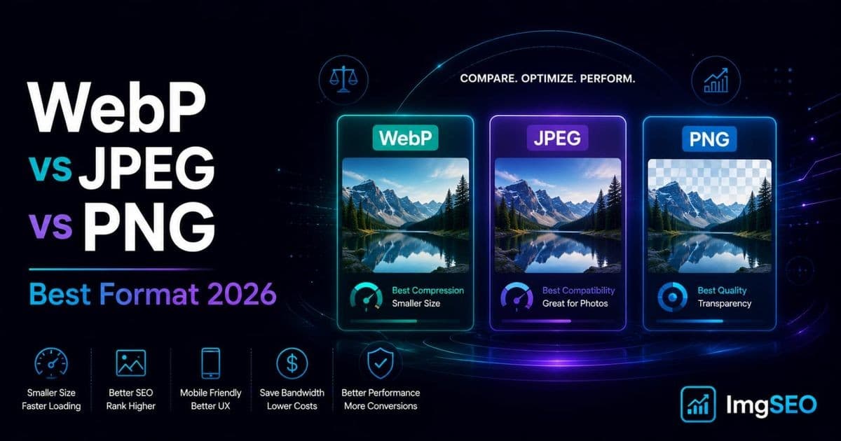WebP vs JPEG vs PNG: Best Image Format for E-commerce in 2026