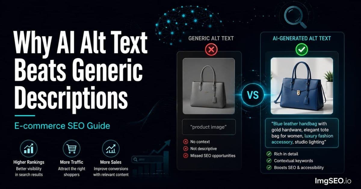 Why AI Alt Text Beats Generic Descriptions for E-commerce SEO
