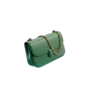 Green leather handbag optimized with ImgSEO AI SEO tool