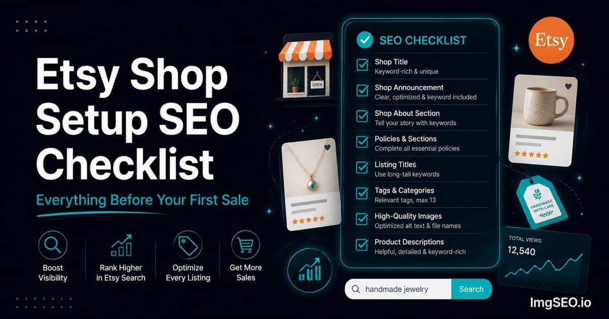 Etsy Shop Setup SEO Checklist: Everything to Do Before Your First Sale