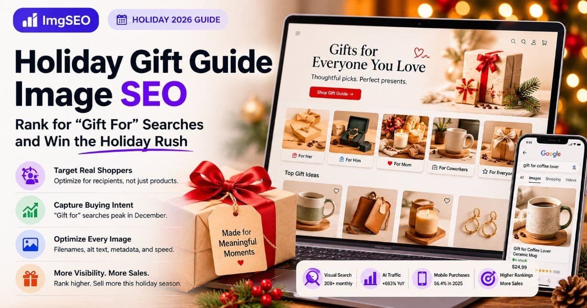 Holiday gift products optimized to rank for 'gift for' seasonal search queries