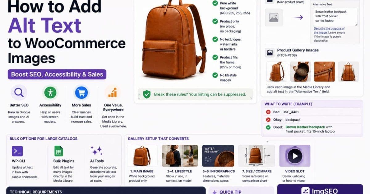 Adding descriptive alt text to WooCommerce product images across featured and gallery fields