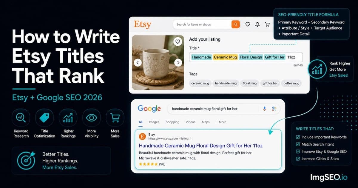 How to Write Etsy Titles That Rank on Google and Etsy Search in 2026