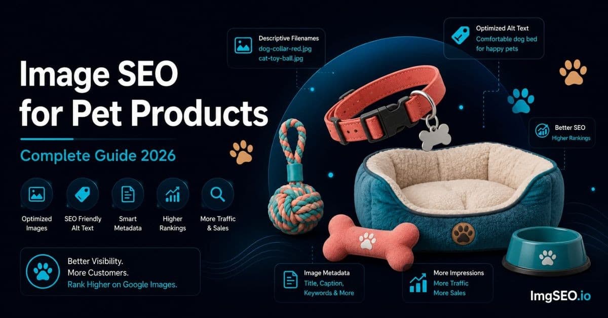 Image SEO for Pet Products: Complete Guide for Etsy, Shopify & Amazon 2026