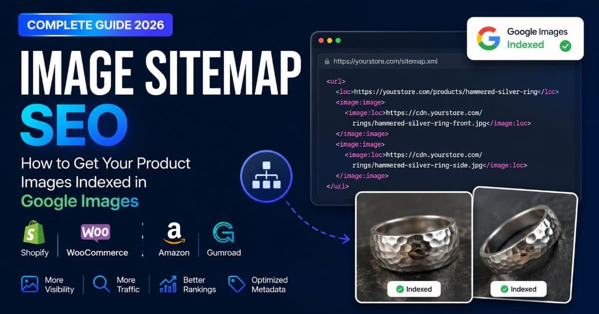 XML image sitemap telling Google about product images across an e-commerce store